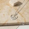 Heart Necklace with Star of David, Sterling Silver 25mm Pendant, Gold or Rose Plated - handmade in Israel