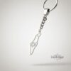 Sterling Silver Israel Map Keychain - Judaica Heritage Jewelry - handmade in Israel