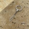 Sterling Silver Israel Map Keychain - Judaica Heritage Jewelry - handmade in Israel