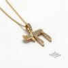 14K Solid Gold Chai Pendant, 16mm Hebrew Life Charm, Cubic Zirconia Pave (Yellow or White) - handmade in Israel