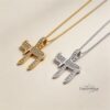 14K Solid Gold Chai Pendant, 16mm Hebrew Life Charm, Cubic Zirconia Pave (Yellow or White) - handmade in Israel