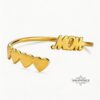 Personalized Mom Bangle with Engraved Hebrew Names - Sterling Silver, Gold Plated - handmade in Israel