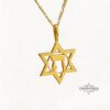 Star of David Hebrew Letter Heh (ה) Necklace - Kabbalah Jewish Jewelry, God's Name Symbol - handmade in Israel