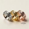 Sterling Silver Spinner Ring - Hebrew Name, Bible Verse: Jewish Band - handmade in Israel