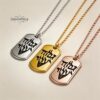 This Too Shall Pass Necklace Sterling Silver, Hebrew Gam Zeh Yaavor Dog Tag - handmade in Israel