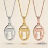 Hebrew Letter Heh Necklace (ה) - Kabbalah Spiritual Pendant, Sterling Silver Judaica - handmade in Israel