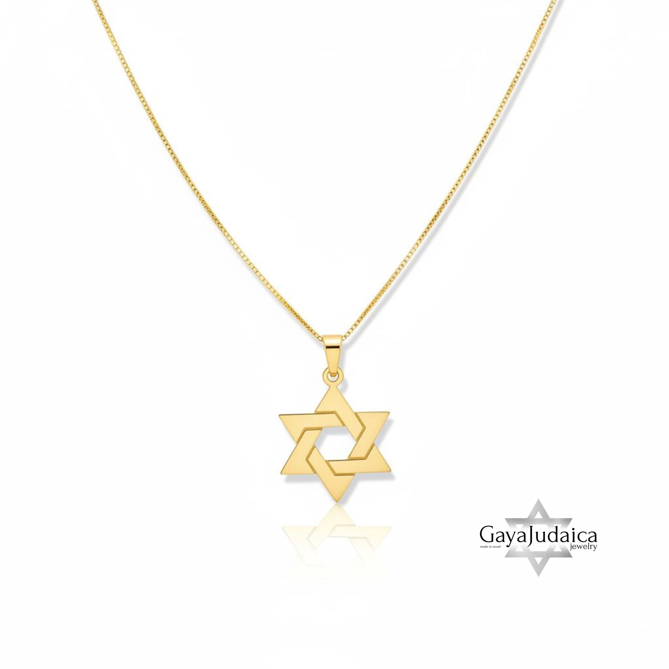 14K Gold Star of David Necklace, Jewish Magen David Pendant 14K Gold Star of David Necklace, Jewish Magen David Pendant
