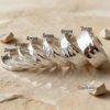 Hebrew Hammered Sterling Silver Wedding Band: Personalized Jewish Ring - handmade in Israel