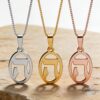 Hebrew Letter Heh Necklace (ה) - Kabbalah Spiritual Pendant, Sterling Silver Judaica - handmade in Israel