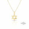14K Gold Star of David Necklace: Jewish Magen David Pendant - handmade in Israel