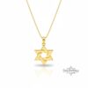 14K Gold Star of David Necklace: Jewish Magen David Pendant - handmade in Israel