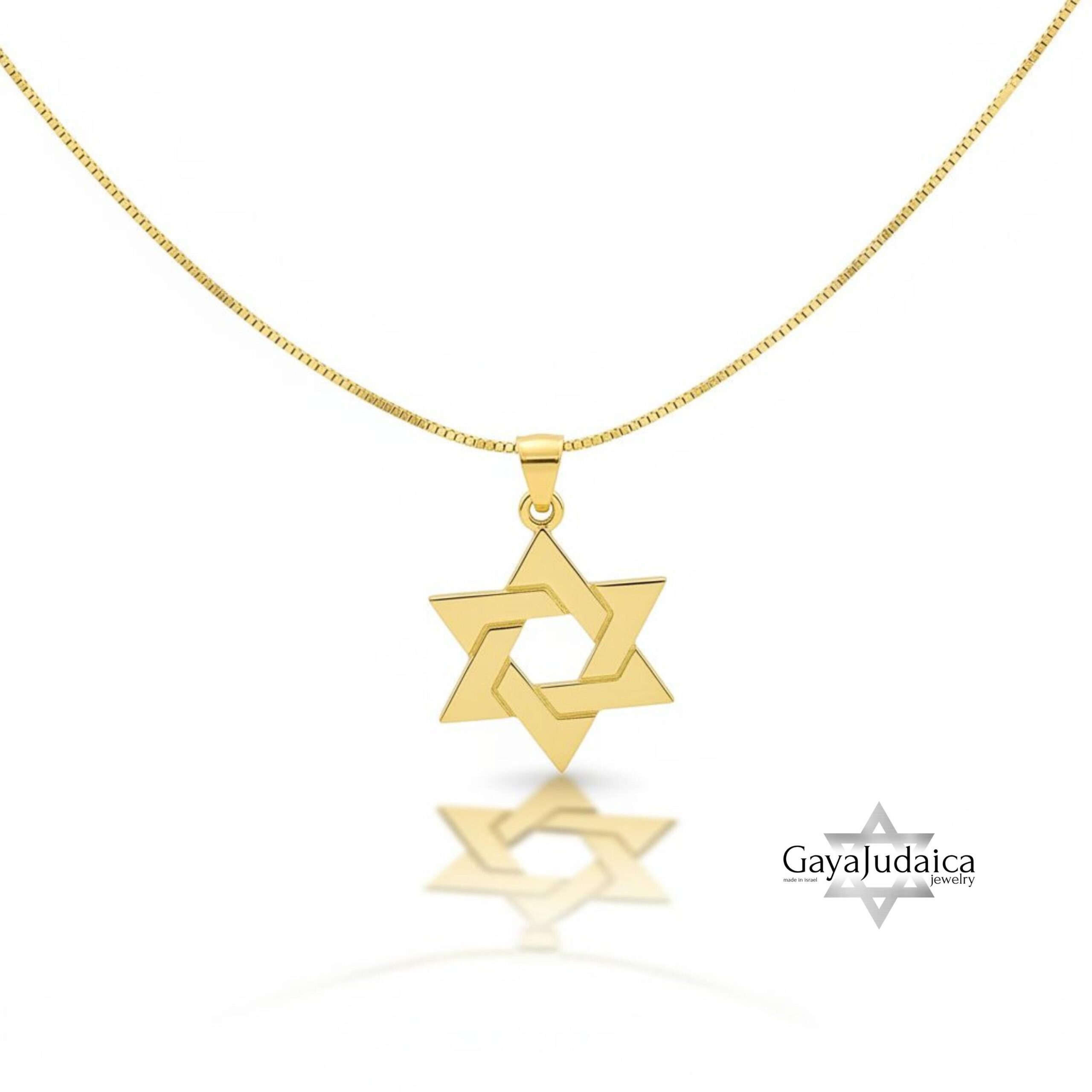 14K Gold Star of David Necklace, Jewish Magen David Pendant 14K Gold Star of David Necklace, Jewish Magen David Pendant