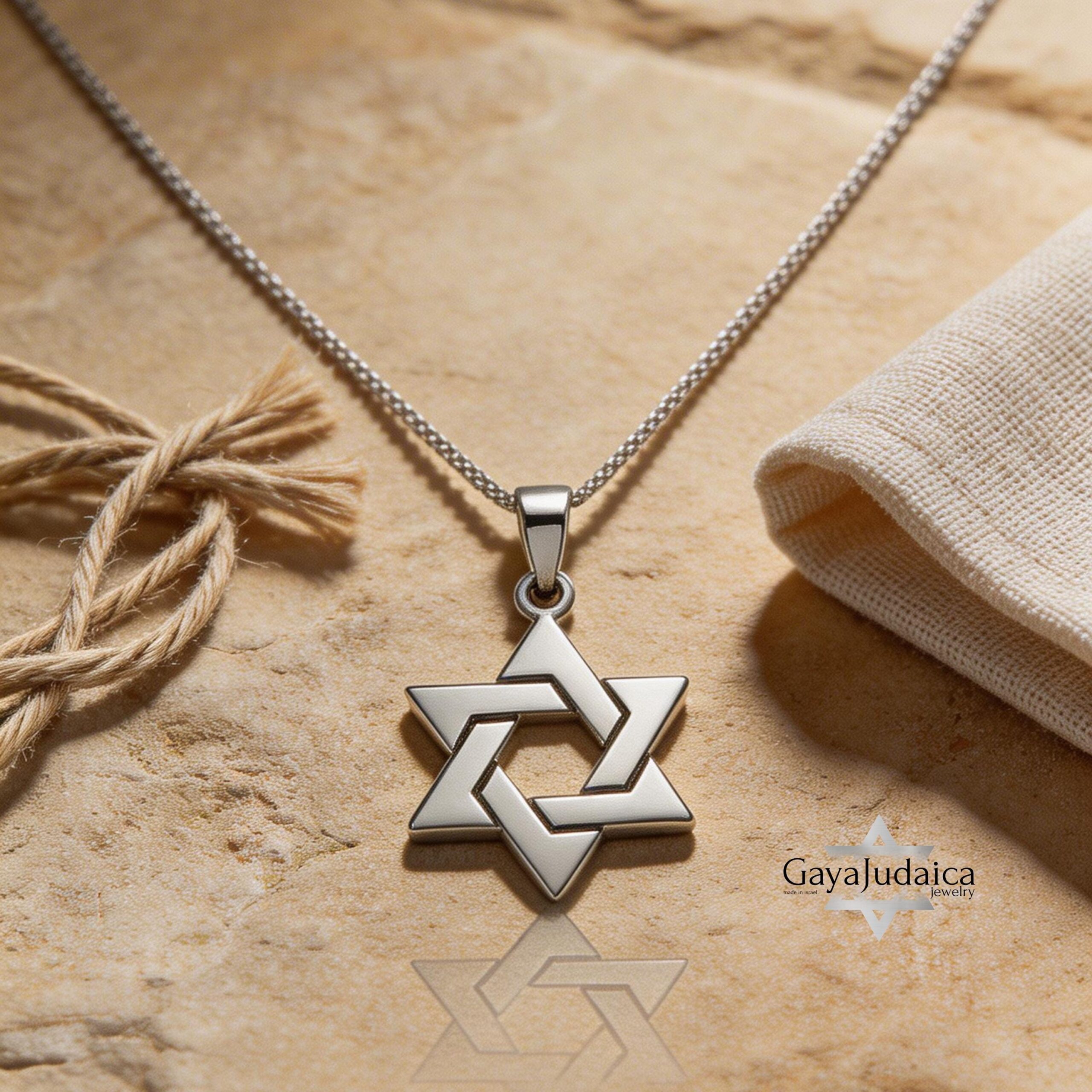 14K Gold Star of David Necklace, Jewish Magen David Pendant 14K Gold Star of David Necklace, Jewish Magen David Pendant