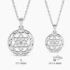 Solid 14K gold Star of David birthstone pendant, handmade in Israel