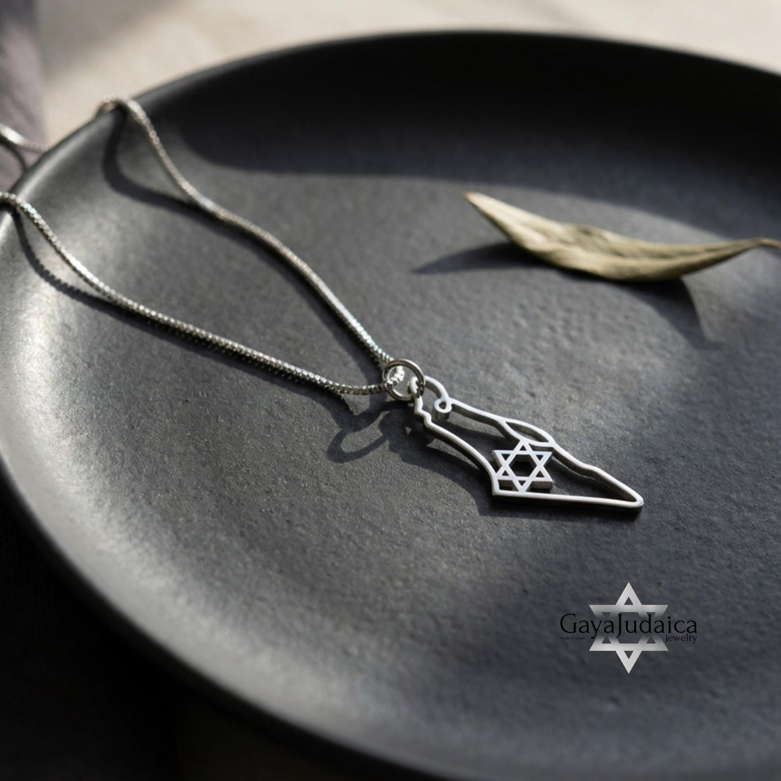 Israel Map Necklace, Star of David, Sterling Silver Jewish Jewelry Israel Map Necklace, Star of David, Sterling Silver Jewish Jewelry