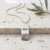 Dog Tag Necklace, Western Wall Hebrew Name Engraving - Israeli Jewelry - Jewish for Him - handmade in Israel