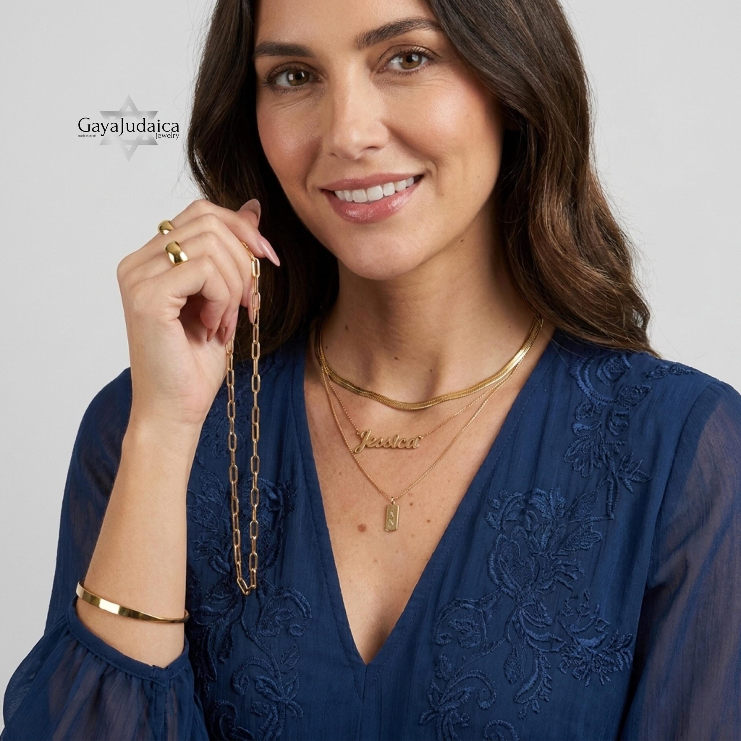 Charm Holder Necklace Sterling Silver Paperclip Chain, 4mm or 5mm Links, Gold Plated Option Charm Holder Necklace Sterling Silver Paperclip Chain, 4mm or 5mm Links, Gold Plated Option
