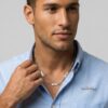 Multiple Name Necklace for Men, Engraved Stainless Steel Bars, Figaro Chain - handmade in Israel
