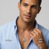 Custom Number Necklace, Sterling Silver Pendant, Gold or Rose Plated, Minimalist Unisex - handmade in Israel
