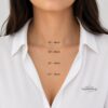 Hebrew Name Necklace with Heart, 14K Solid Gold Script Nameplate, 40mm - handmade in Israel