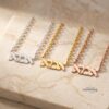 Personalized Hebrew nameplate necklace, handmade in Israel