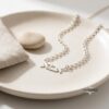Personalized Hebrew nameplate necklace, handmade in Israel