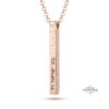 Custom Hebrew Bar Necklace for Men, Sterling Silver Vertical Name Pendant - handmade in Israel