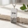 Dog Tag Necklace, Western Wall Hebrew Name Engraving - Israeli Jewelry - Jewish for Him - handmade in Israel