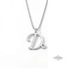 Tiny Initial Necklace 14K Solid Gold, Script Letter with Heart, 15mm Pendant - handmade in Israel