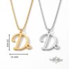 Tiny Initial Necklace 14K Solid Gold, Script Letter with Heart, 15mm Pendant - handmade in Israel