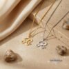 Tiny Initial Necklace 14K Solid Gold, Script Letter with Heart, 15mm Pendant - handmade in Israel