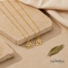 Tiny Initial Necklace 14K Solid Gold, Script Letter with Heart, 15mm Pendant - handmade in Israel