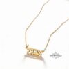 Mini 14K Gold Hebrew Name Necklace Custom Jewish Jewelry - handmade in Israel