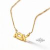 Mini 14K Gold Hebrew Name Necklace Custom Jewish Jewelry - handmade in Israel
