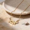Mini 14K Gold Hebrew Name Necklace Custom Jewish Jewelry - handmade in Israel