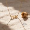 Mini 14K Gold Hebrew Name Necklace Custom Jewish Jewelry - handmade in Israel