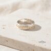 Two-tone Hebrew verse ring, handmade in Israel