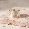Two-tone Hebrew verse ring, handmade in Israel