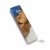 Olive Wood Mezuzah Case with Blue and White Epoxy Resin, 15cm, Made in Israel - handmade in Israel