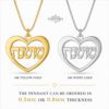 Heart Name Necklace 14K Solid Gold, Hebrew or English Script, Yellow or White, 26mm - handmade in Israel
