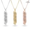 Scroll Necklace, Sterling Silver Engraved Message, 38mm Rolled Pendant, Hebrew or English - handmade in Israel