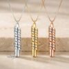 Scroll Necklace, Sterling Silver Engraved Message, 38mm Rolled Pendant, Hebrew or English - handmade in Israel