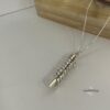 Scroll Necklace, Sterling Silver Engraved Message, 38mm Rolled Pendant, Hebrew or English - handmade in Israel