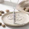 Scroll Necklace, Sterling Silver Engraved Message, 38mm Rolled Pendant, Hebrew or English - handmade in Israel