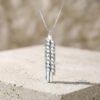 Scroll Necklace, Sterling Silver Engraved Message, 38mm Rolled Pendant, Hebrew or English - handmade in Israel