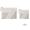 Tallit and Tefillin Bag Set, Two Tone White Gray Faux Leather, Priestly Blessing, 36x29cm - handmade in Israel
