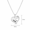 Hebrew Name Necklace 14K Solid Gold, Engraved Heart Pendant 17mm, Yellow or White - handmade in Israel