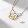 Mini 14K Gold Hebrew Name Necklace Custom Jewish Jewelry - handmade in Israel