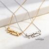 Mini 14K Gold Hebrew Name Necklace Custom Jewish Jewelry - handmade in Israel