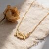 Mini 14K Gold Hebrew Name Necklace Custom Jewish Jewelry - handmade in Israel